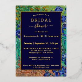 Van Gogh Iopen Floral Painting Vrijgezellenfeest G Folie Uitnodiging