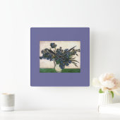 Van Gogh Iris Lavendar Vierkante Klok (Huis)