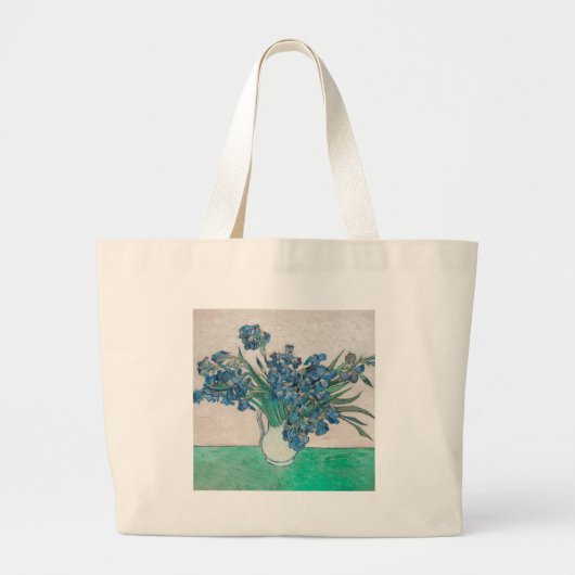 Van Gogh Iris Vaas Schilderij Impressionisme Grote Tote Bag (Voorkant)