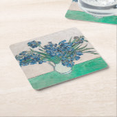Van Gogh Iris Vaas Schilderij Impressionisme Kartonnen Onderzetters (Schuin)