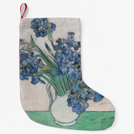 Van Gogh Iris Vaas Schilderij Impressionisme Kleine Kerstsok (Voorkant)