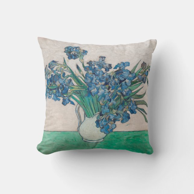 Van Gogh Iris Vaas Schilderij Impressionisme Kussen (Voorkant)
