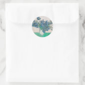 Van Gogh Iris Vaas Schilderij Impressionisme Ronde Sticker (Tas)
