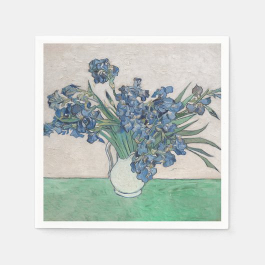 Van Gogh Iris Vaas Schilderij Impressionisme Servet (Voorkant)