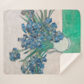 Van Gogh Iris Vaas Schilderij Impressionisme Sherpa Deken (Voorkant (horizontaal))