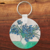 Van Gogh Iris Vaas Schilderij Impressionisme Sleutelhanger (Voorkant)