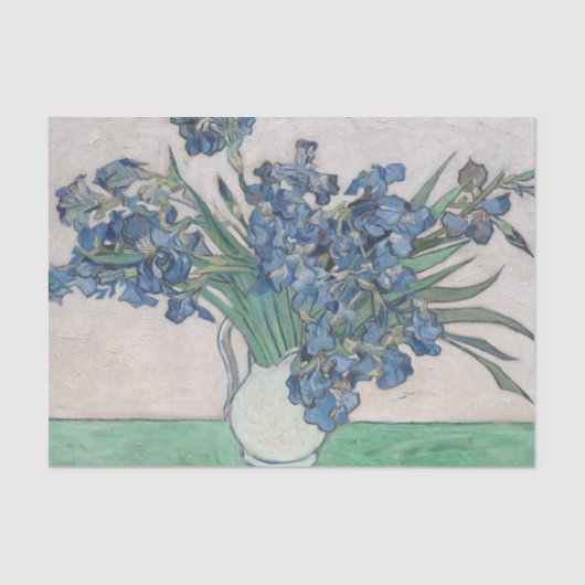 Van Gogh Iris Vaas Schilderij Impressionisme Tissuepapier (Voorkant)