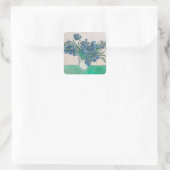 Van Gogh Iris Vaas Schilderij Impressionisme Vierkante Sticker (Tas)