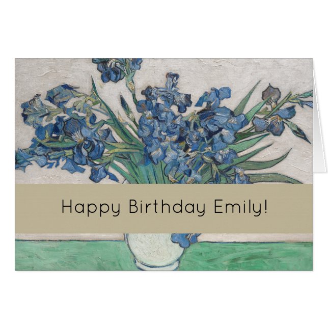 Van Gogh Iris Vase Schilderend Impressionisme (Voorkant Horizontaal)