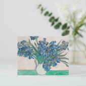 Van Gogh Iris Vase Schilderend Impressionisme Briefkaart (Staand voorkant)