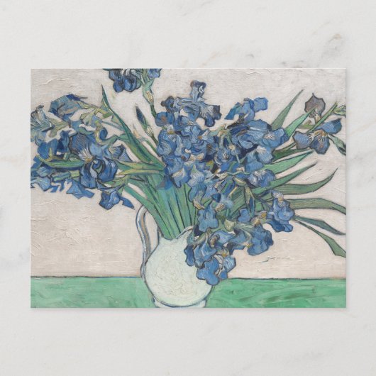 Van Gogh Iris Vase Schilderend Impressionisme Briefkaart (Voorkant)