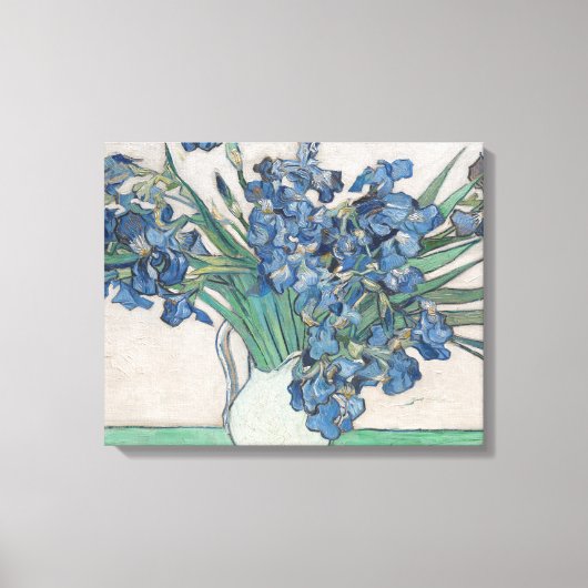 Van Gogh Iris Vase Schilderend Impressionisme Canvas Afdruk (Voorkant)