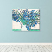 Van Gogh Iris Vase Schilderend Impressionisme Canvas Afdruk (Insitu (Houten vloer))