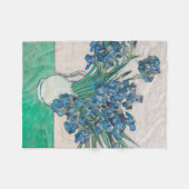 Van Gogh Iris Vase Schilderend Impressionisme Fleece Deken (Voorkant (Horizontaal))