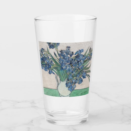 Van Gogh Iris Vase Schilderend Impressionisme Glas (Voorkant)