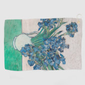 Van Gogh Iris Vase Schilderend Impressionisme Golfhanddoek (Horizontaal)