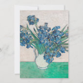 Van Gogh Iris Vase Schilderend Impressionisme Kaart (Achterkant)