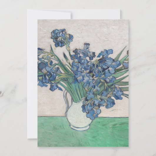 Van Gogh Iris Vase Schilderend Impressionisme Kaart (Achterkant)