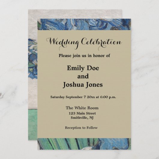 Van Gogh Iris Vase Schilderend Impressionisme Kaart (Voorkant / Achterkant)