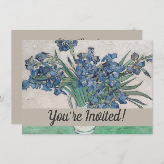Van Gogh Iris Vase Schilderend Impressionisme Kaart (Voorkant / Achterkant)