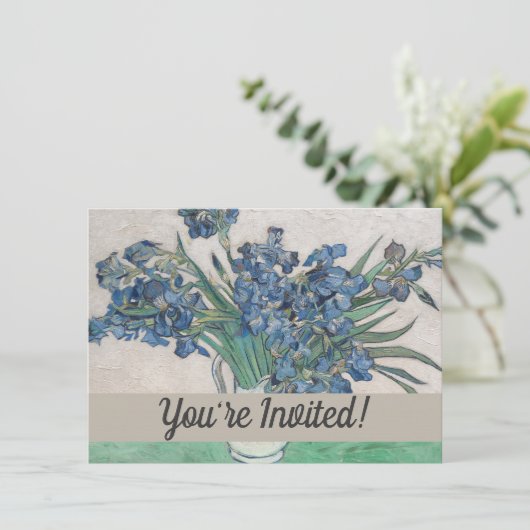 Van Gogh Iris Vase Schilderend Impressionisme Kaart (Staand voorkant)