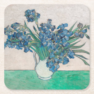 Van Gogh Iris Vase Schilderend Impressionisme Kartonnen Onderzetters