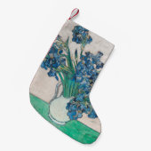 Van Gogh Iris Vase Schilderend Impressionisme Kleine Kerstsok (Voorkant (Hangend))