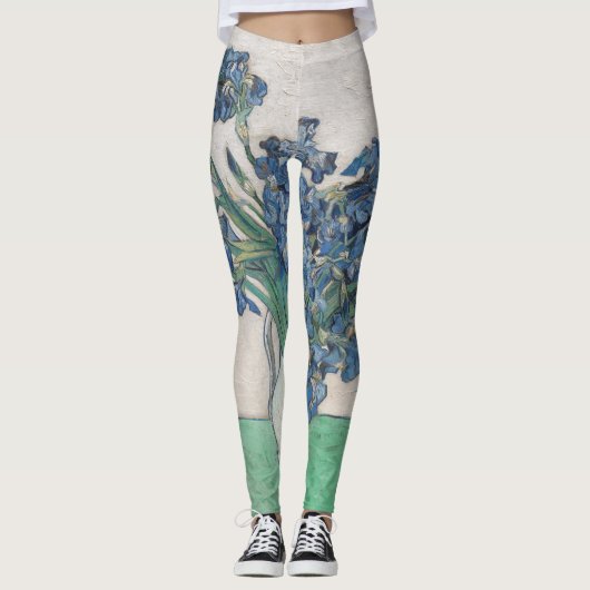 Van Gogh Iris Vase Schilderend Impressionisme Leggings (Voorkant)