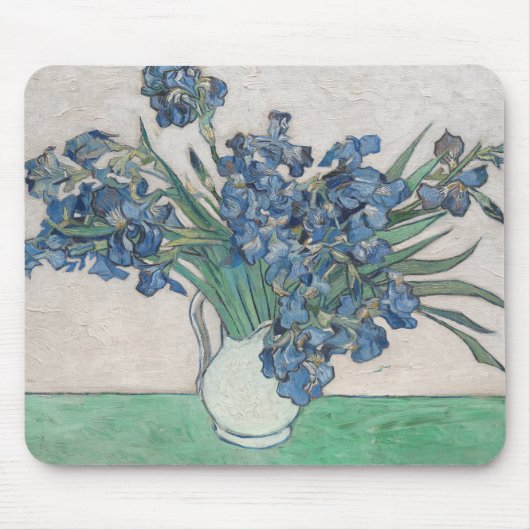 Van Gogh Iris Vase Schilderend Impressionisme Muismat (Voorkant)