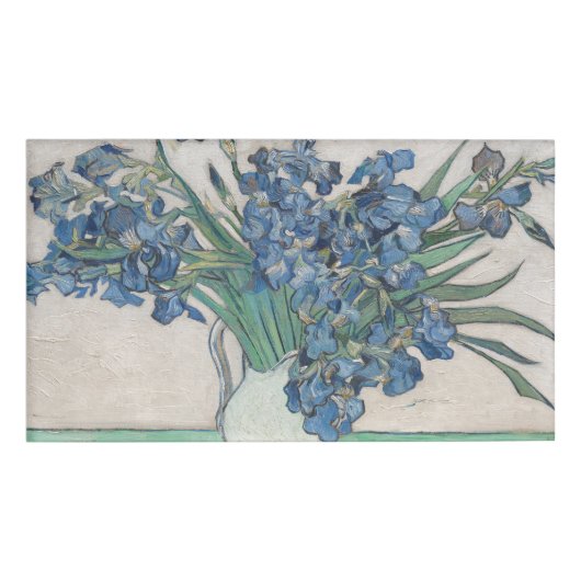 Van Gogh Iris Vase Schilderend Impressionisme Naambadge (Voorkant)