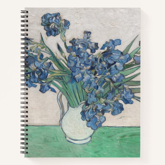 Van Gogh Iris Vase Schilderend Impressionisme Notitieboek (Voorkant)