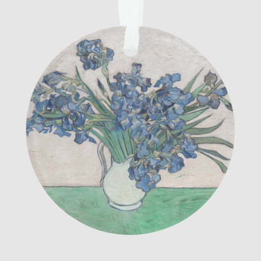 Van Gogh Iris Vase Schilderend Impressionisme Ornament (achterkant)