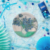 Van Gogh Iris Vase Schilderend Impressionisme Papieren Bordje (Feest)