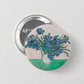 Van Gogh Iris Vase Schilderend Impressionisme Ronde Button 5,7 Cm (Voorkant /achterkant)