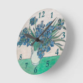 Van Gogh Iris Vase Schilderend Impressionisme Ronde Klok (Hoek)