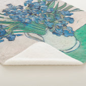 Van Gogh Iris Vase Schilderend Impressionisme Sherpa Deken (3/4)