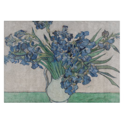 Van Gogh Iris Vase Schilderend Impressionisme Snijplank (Voorkant)