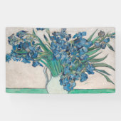 Van Gogh Iris Vase Schilderend Impressionisme Spandoek (Horizontaal)