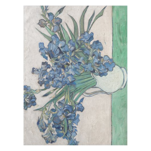 Van Gogh Iris Vase Schilderend Impressionisme Tafelkleed (Voorkant)