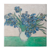 Van Gogh Iris Vase Schilderend Impressionisme Tegeltje (Voorkant)