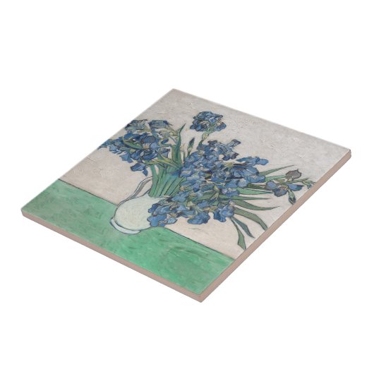 Van Gogh Iris Vase Schilderend Impressionisme Tegeltje (Zijkant)