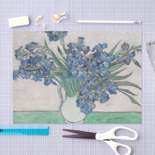 Van Gogh Iris Vase Schilderend Impressionisme Tissuepapier (Craft)