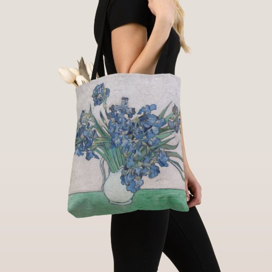 Van Gogh Iris Vase Schilderend Impressionisme Tote Bag (Dichtbij)