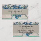 Van Gogh Iris Vase Schilderend Impressionisme Visitekaartje (Voorkant / Achterkant)