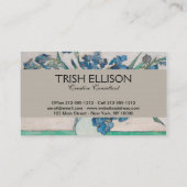 Van Gogh Iris Vase Schilderend Impressionisme Visitekaartje (Achterkant)