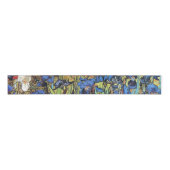 Van Gogh Irise Floral Flowers Grosgrain Ribbon Grosgrain Lint (Voorkant)
