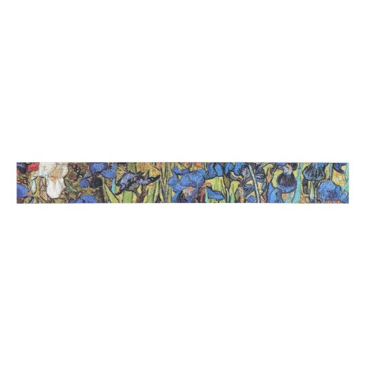 Van Gogh Irise Floral Flowers Grosgrain Ribbon Grosgrain Lint (Voorkant)