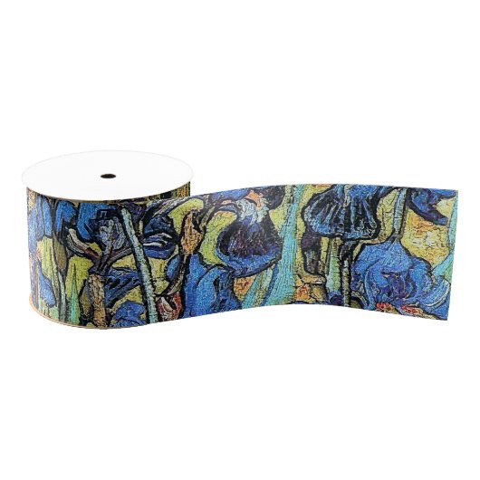 Van Gogh Irise Floral Flowers Grosgrain Ribbon Grosgrain Lint (Spoel)