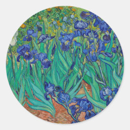 Van Gogh Irise Floral Painting Ronde Sticker