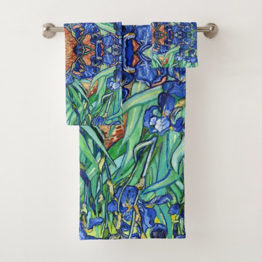 Van Gogh Irise Flower Garden Impressionism Bad Handdoek (Insitu)